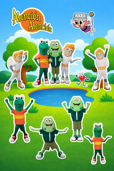 Stickers Oficiales de Atención Atención Edición Troquelado - Pack de 20 Pegatinas